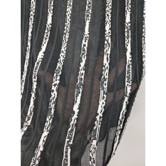 Vintage Chicos Sheer Kimono Women Size S Striped Open Front Mesh Coastal Capsule - Picture 5 of 10